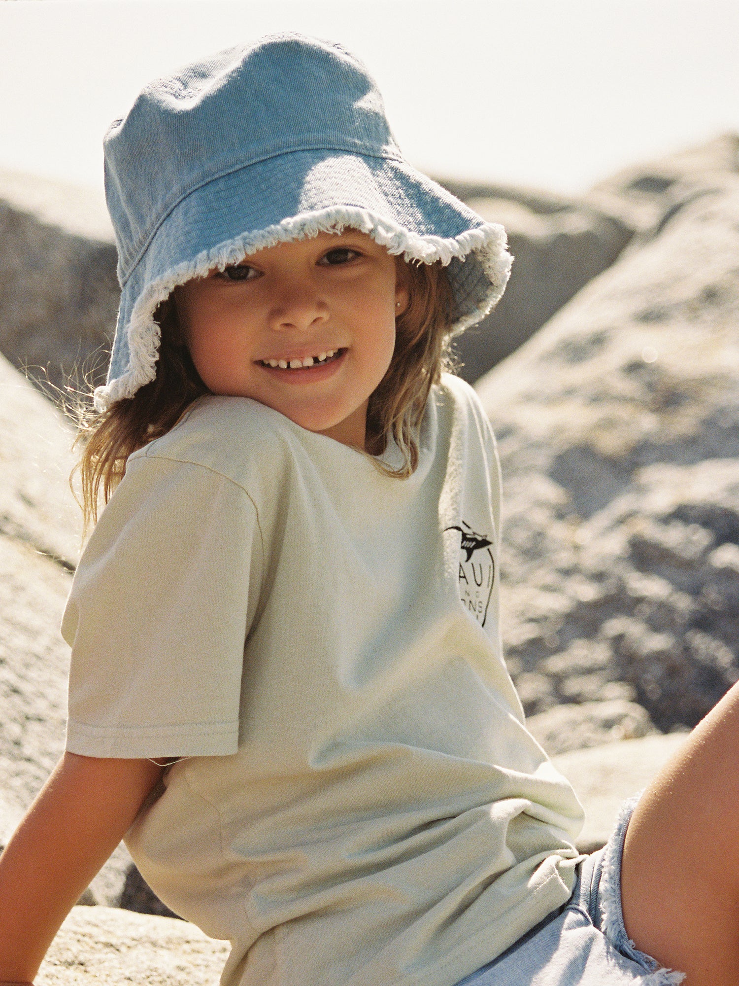 Kids Shark Logo T-Shirt in Sage - Image 5