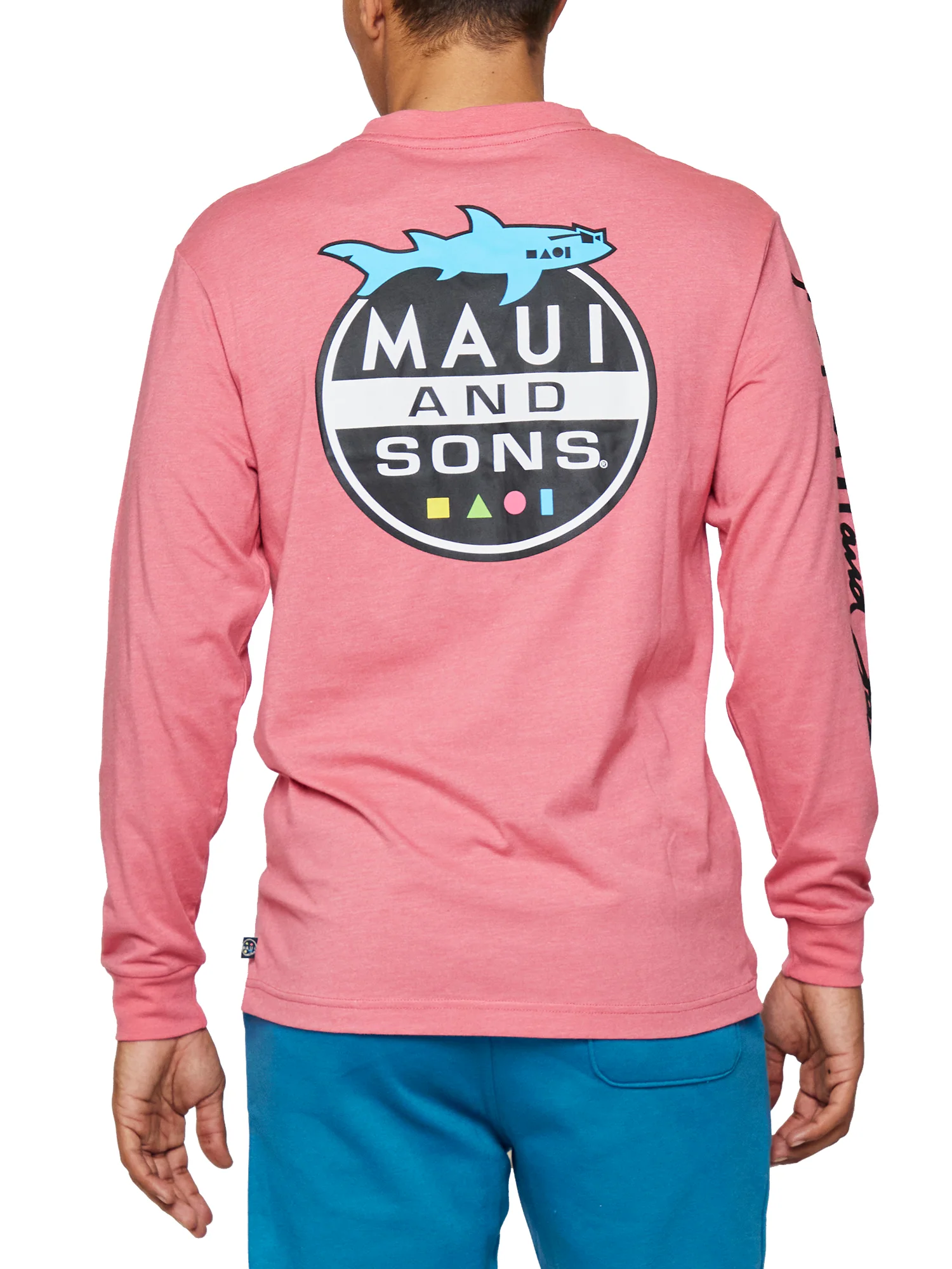 Shark Invasion Long Sleeve in Deep Coral - Image 3