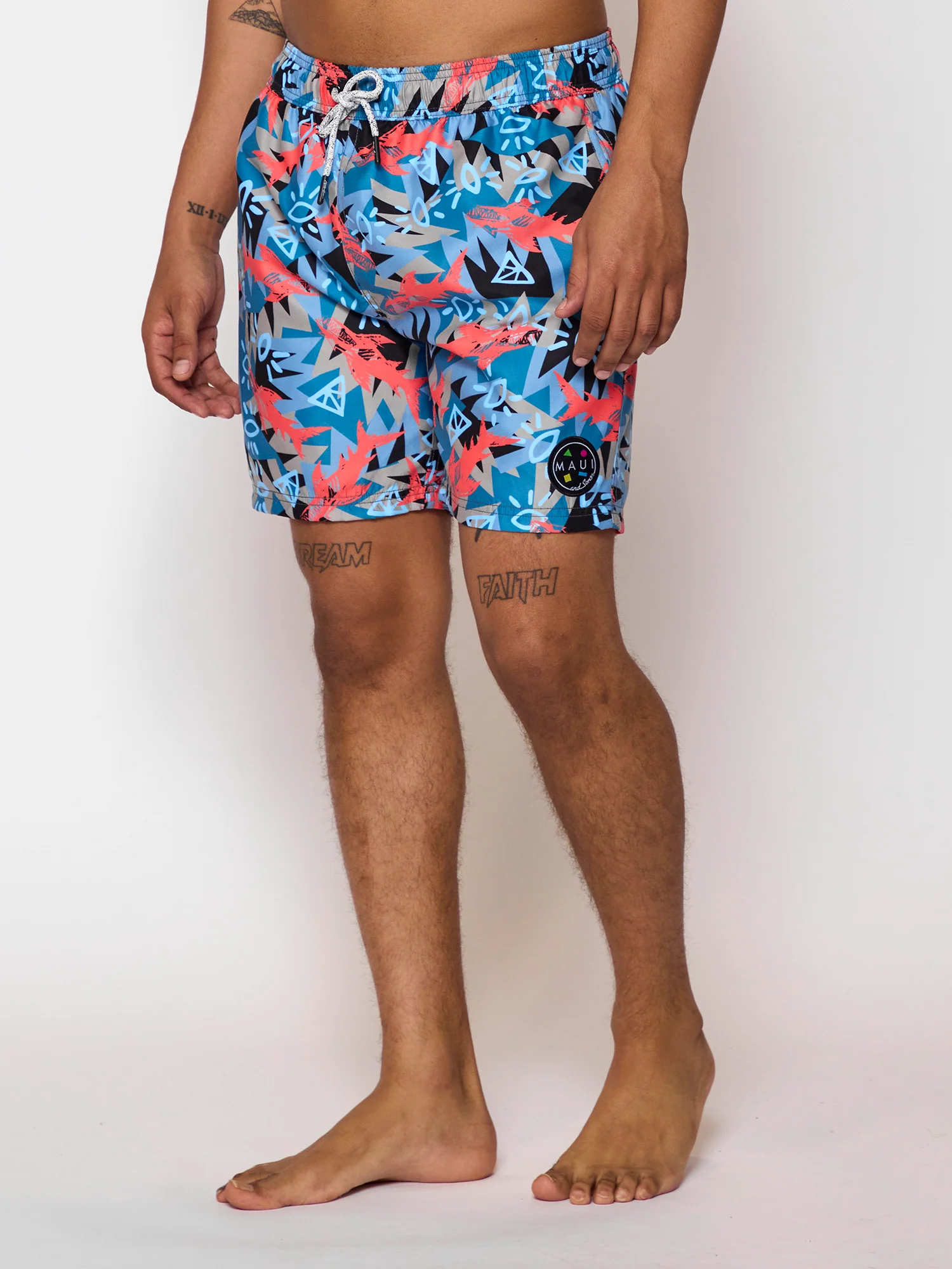 Shark Tank Pool Shorts in Coral - Image 3