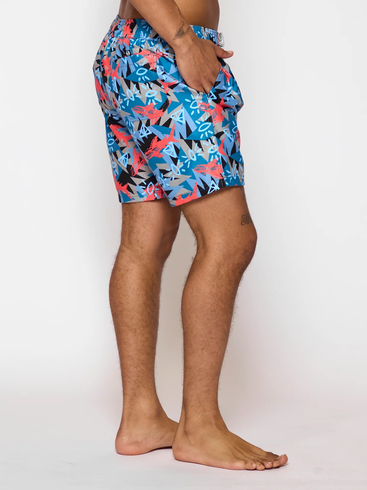 Shark Tank Pool Shorts in Coral - Image 4