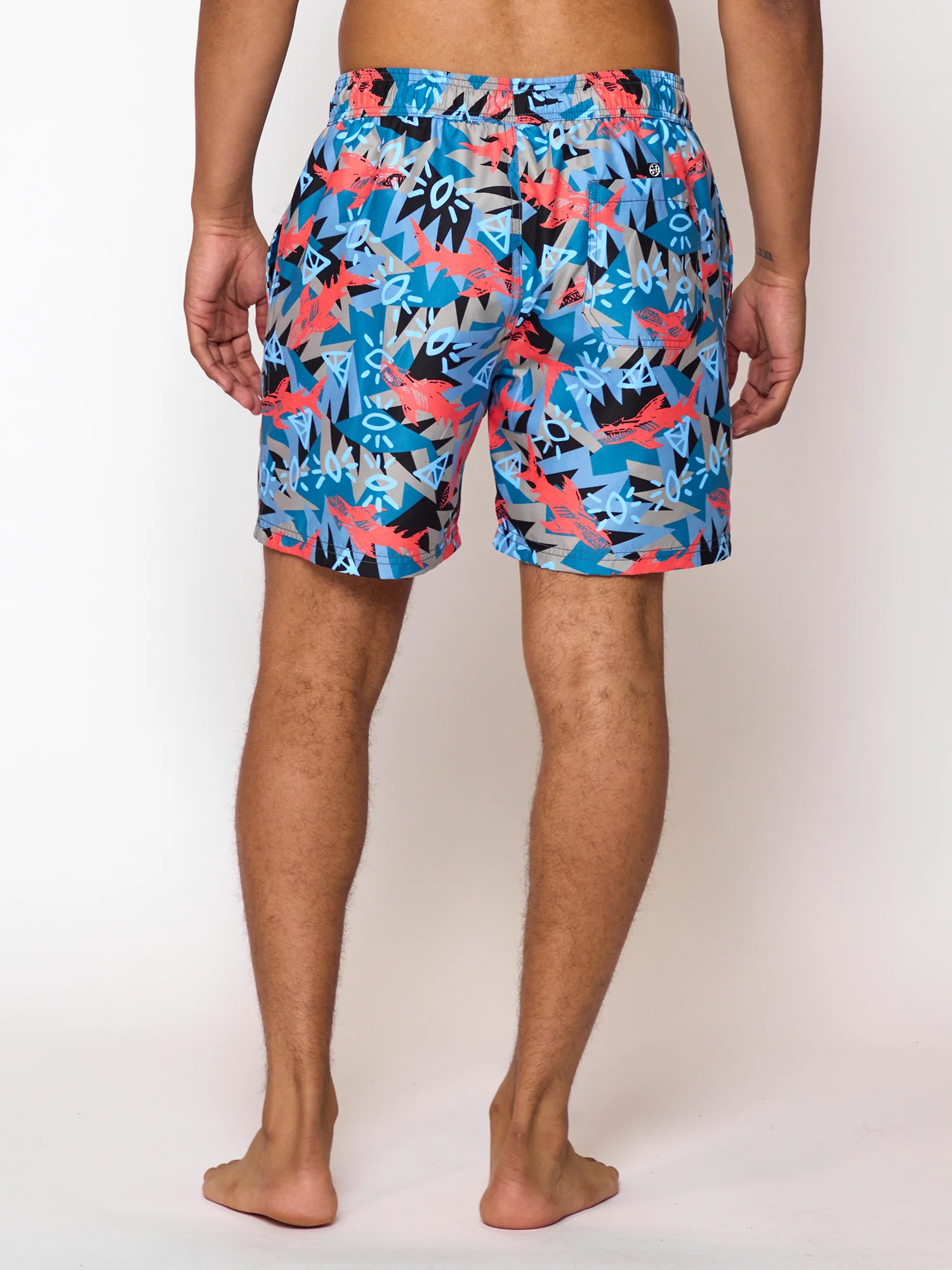 Shark Tank Pool Shorts in Coral - Image 5